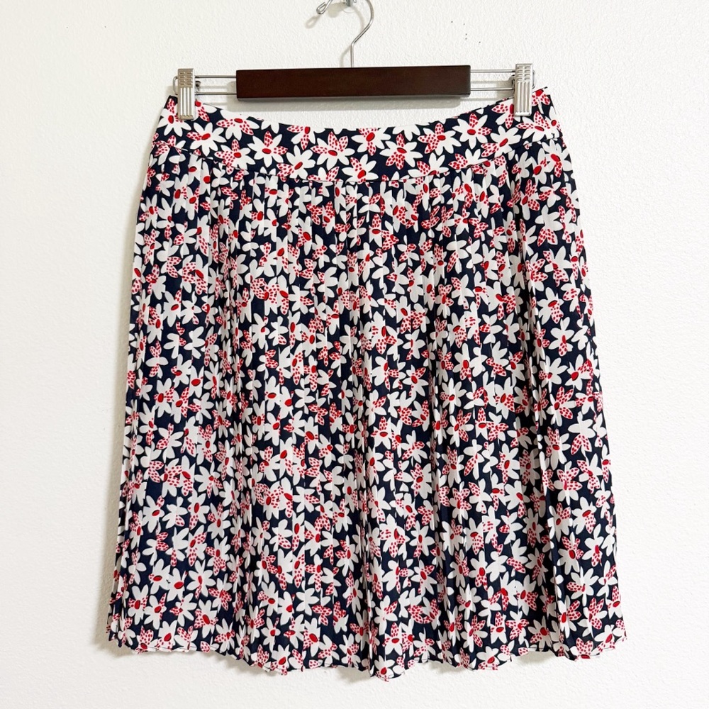 NEW J. Crew Floral Pleated A Line Skirt